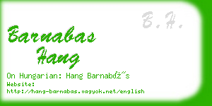 barnabas hang business card